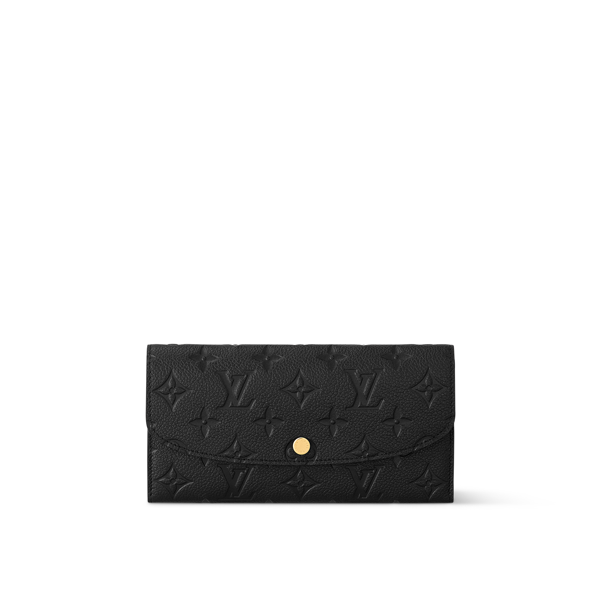 Emilie Wallet - Luxury Monogram Empreinte Leather Black | LOUIS 